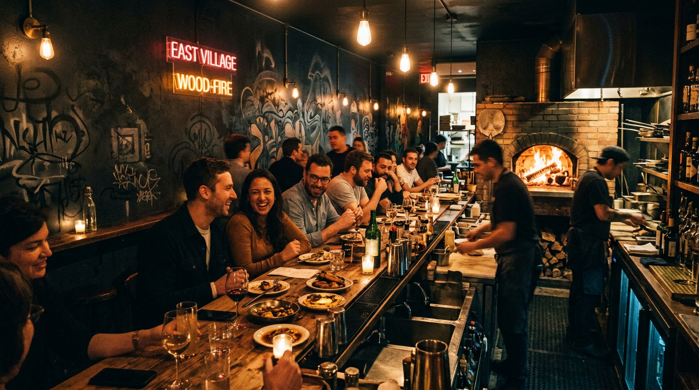 Pizza Studio Tamaki East Village Dining Room